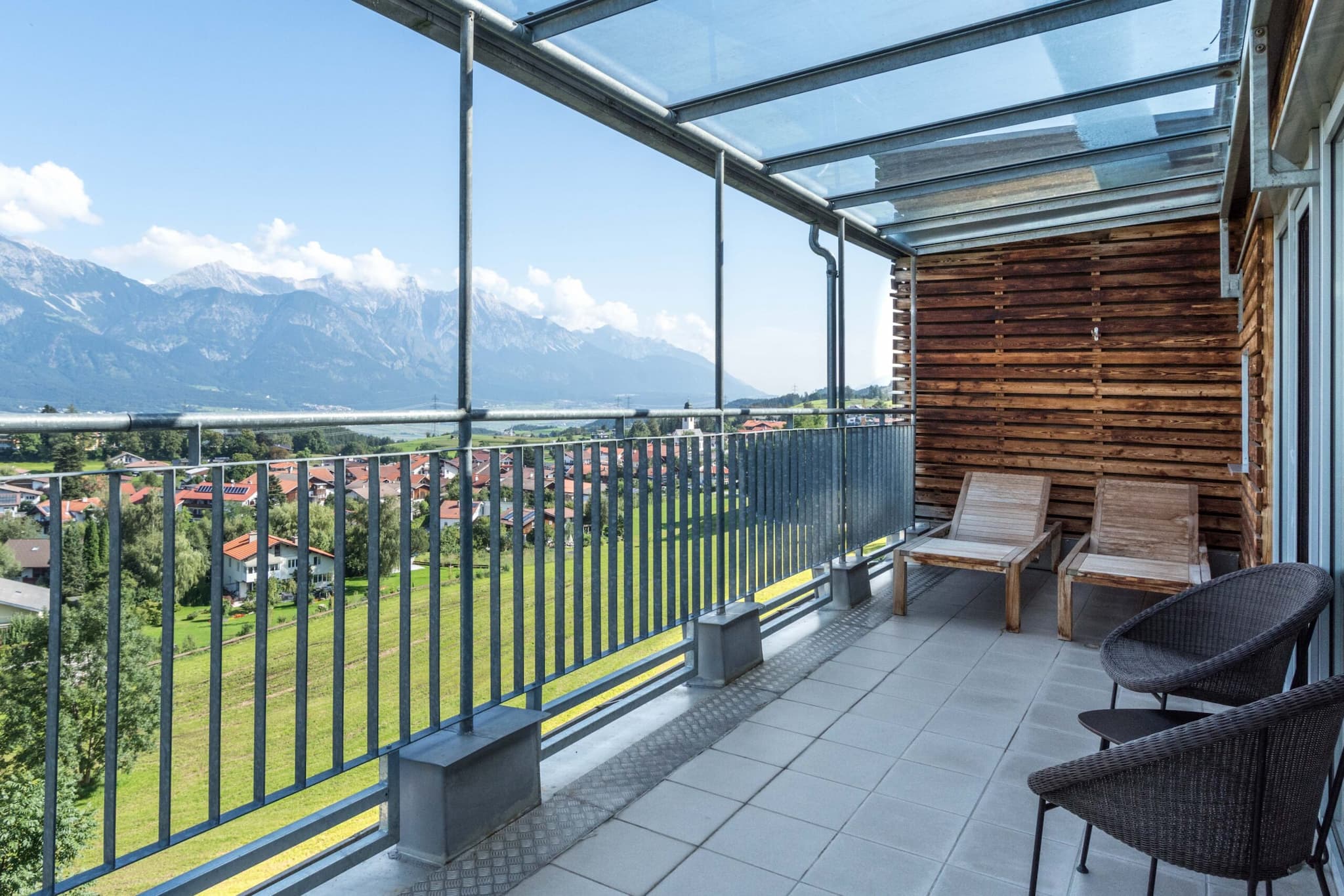 Ausblick des App 352 im Lanserhof Lans