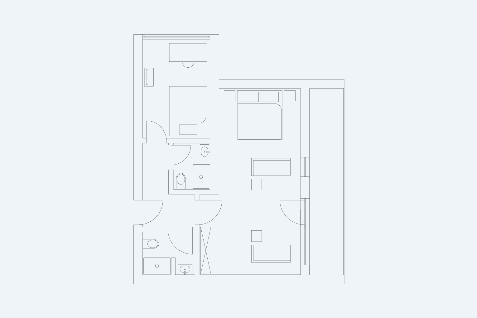 Grundriss des Appartment 32 im Lanserhof Lans