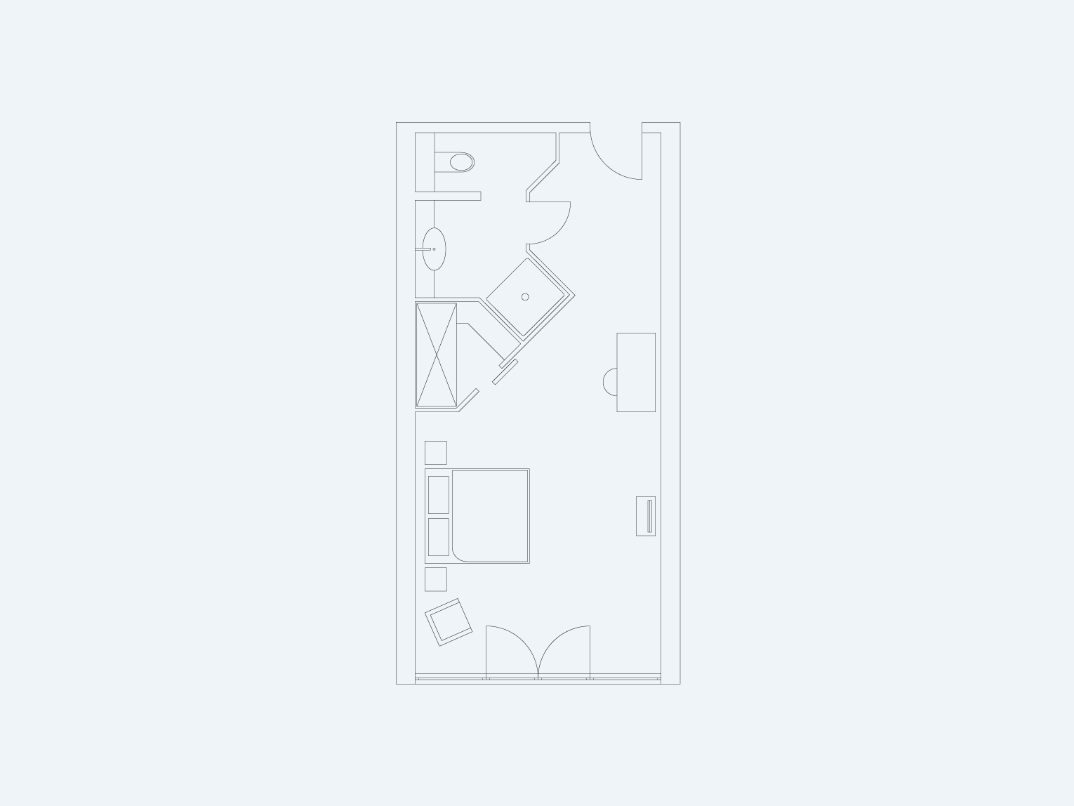 Grundriss des Doppelzimmer im Lanserhof Lans