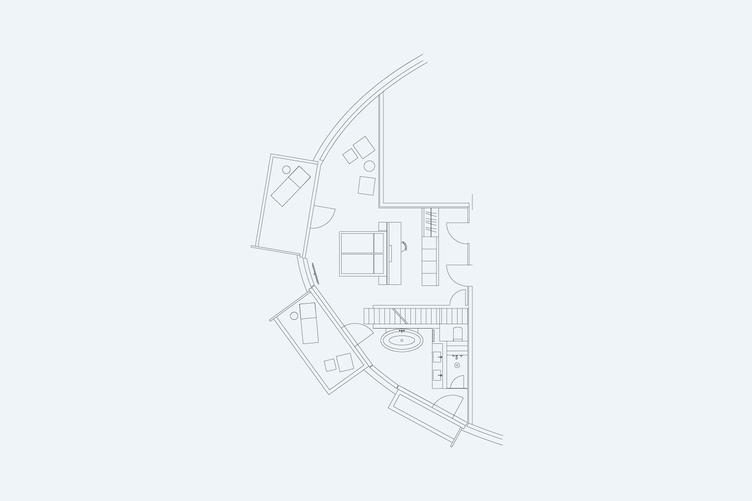 Grundriss der Grand Suite im Lanserhof Lans
