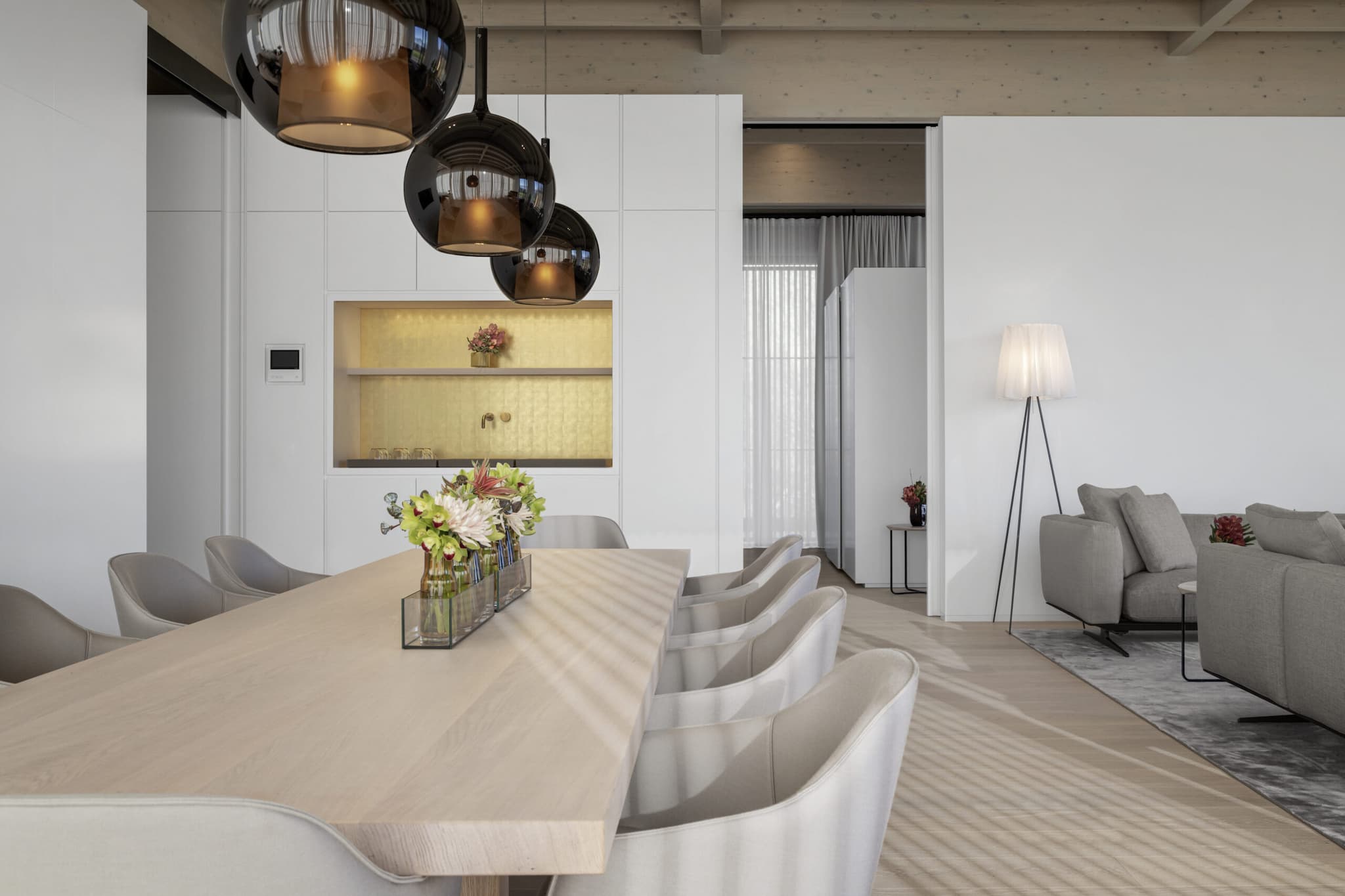 Esstisch in derPavillon Suite im Lanserhof Tegernsee