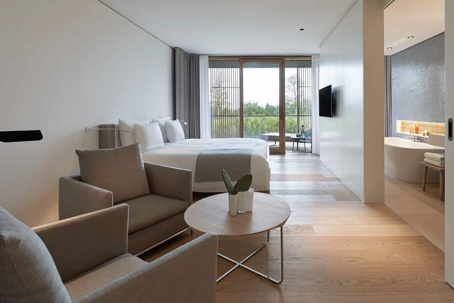 Innenansicht des Doppelzimmer Basic im Lanserhof Tegernsee