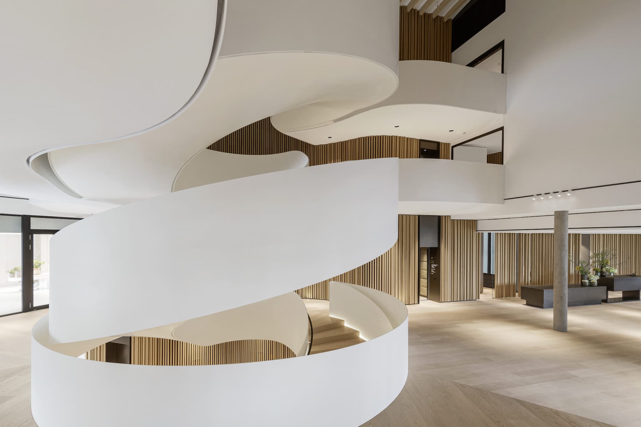 Innenaufnahme der Treppe im Lanserhof Sylt