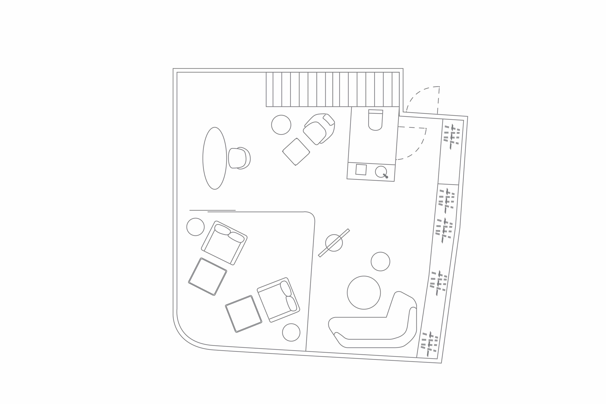 Grundriss der Elysium Dulex Suite unten