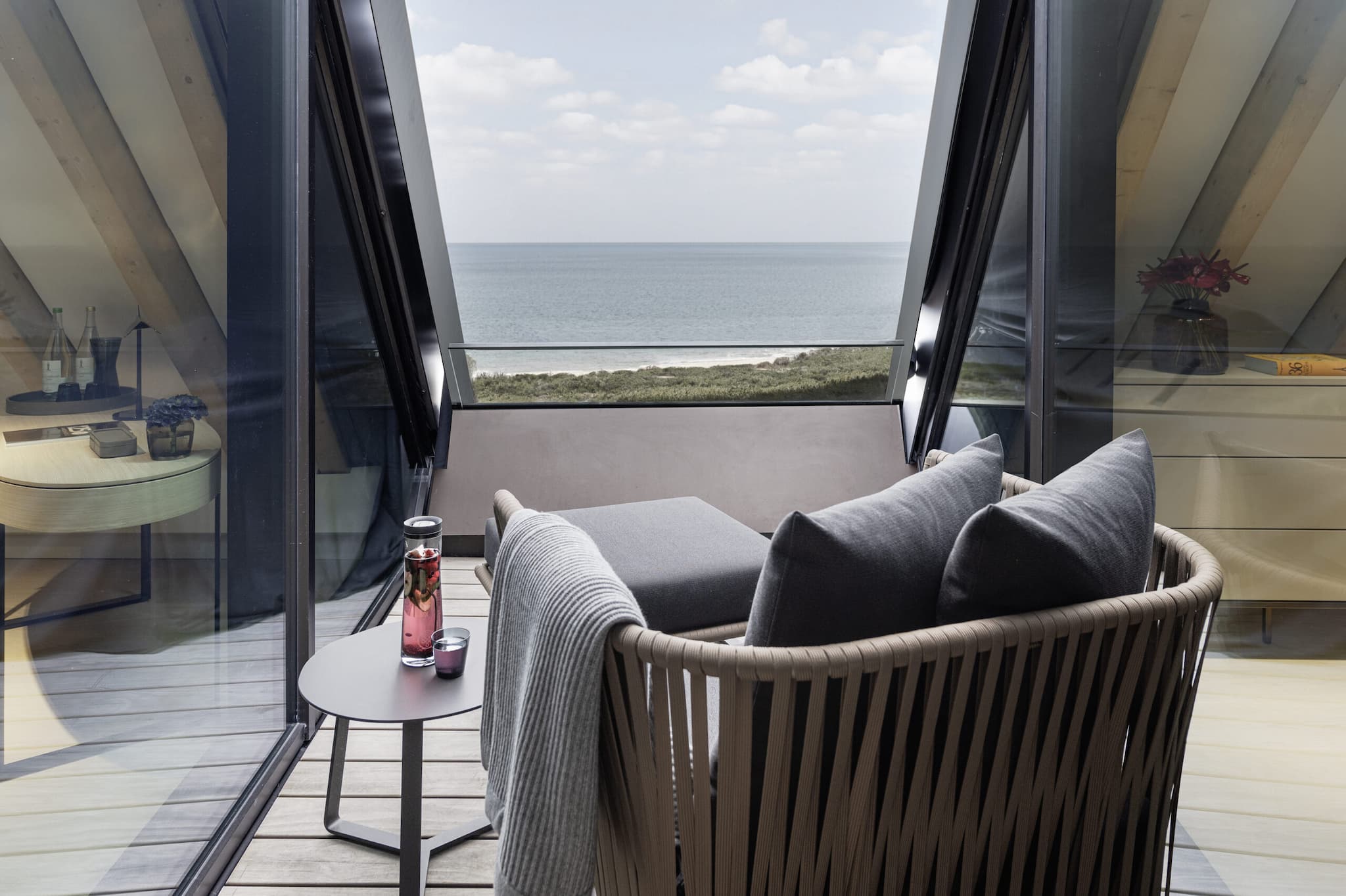 Ausblick aus dem Balkon der Elysium Loft Suite im Lanserhof Sylt
