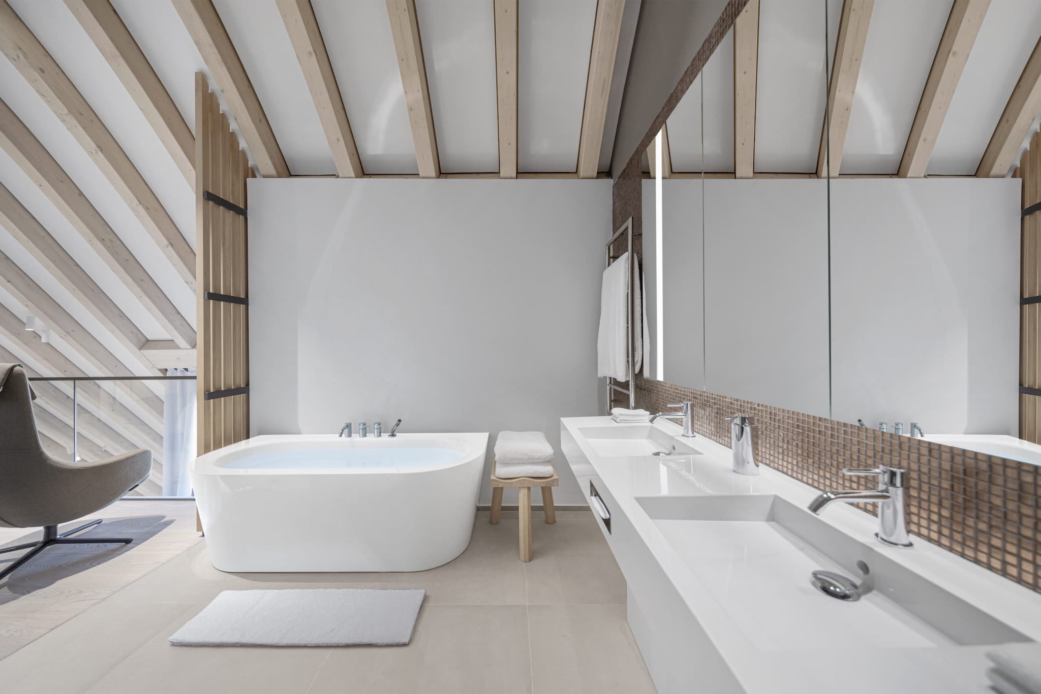 Badezimmer der Elysium Duplex Suite im Lanserhof Sylt