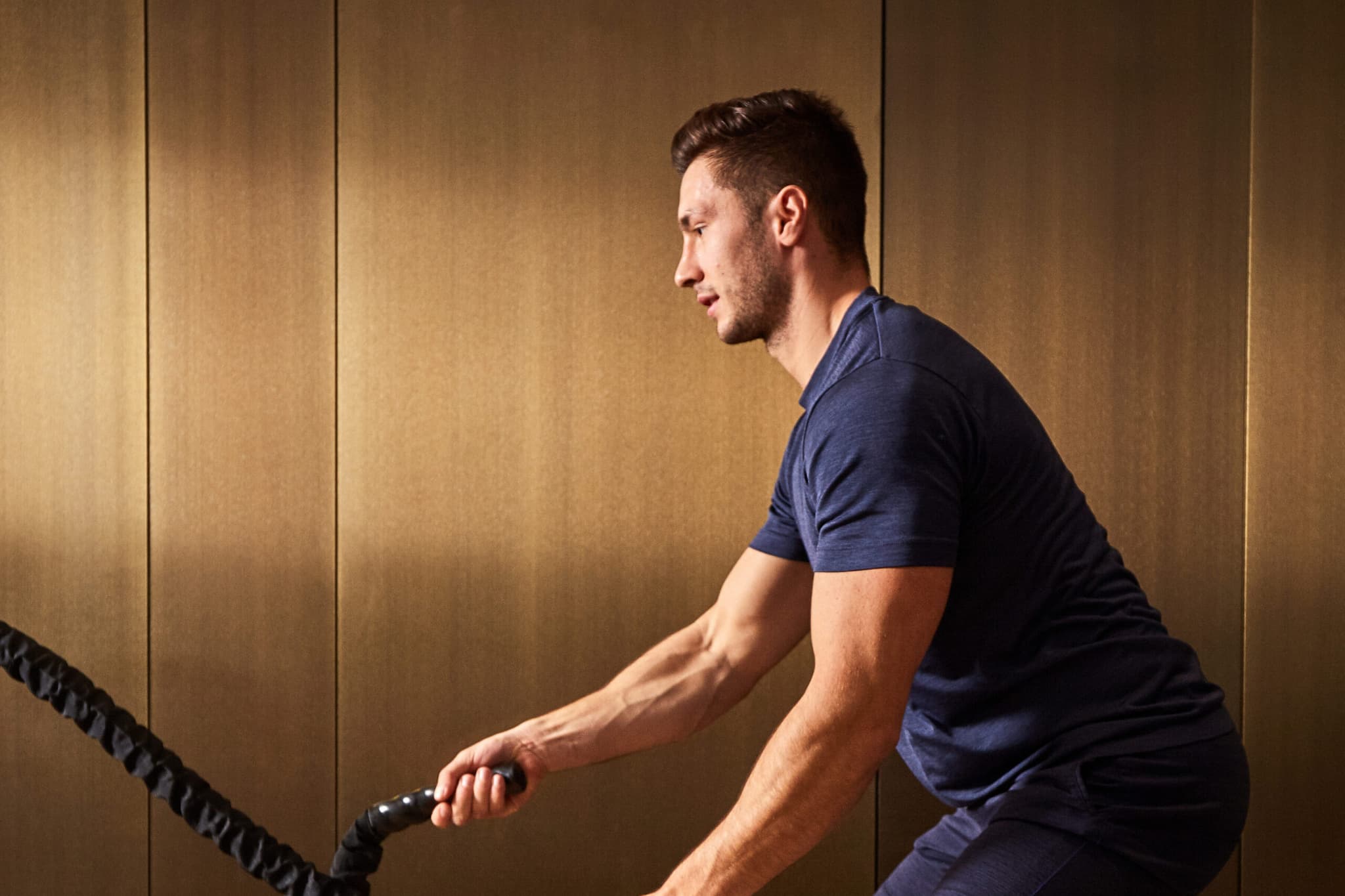 Mann beim Training im Lanserhof